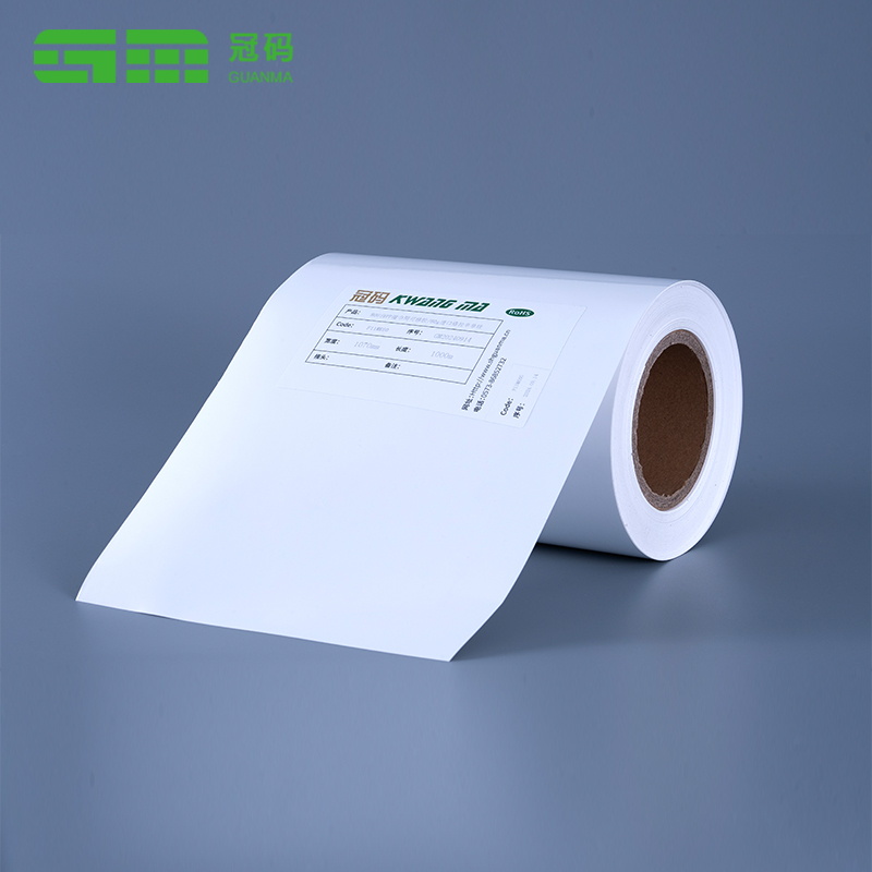 60mic Glossy White  Vinyl Sticker Paper PP Film Jumbo Roll with Frozen Adhesive